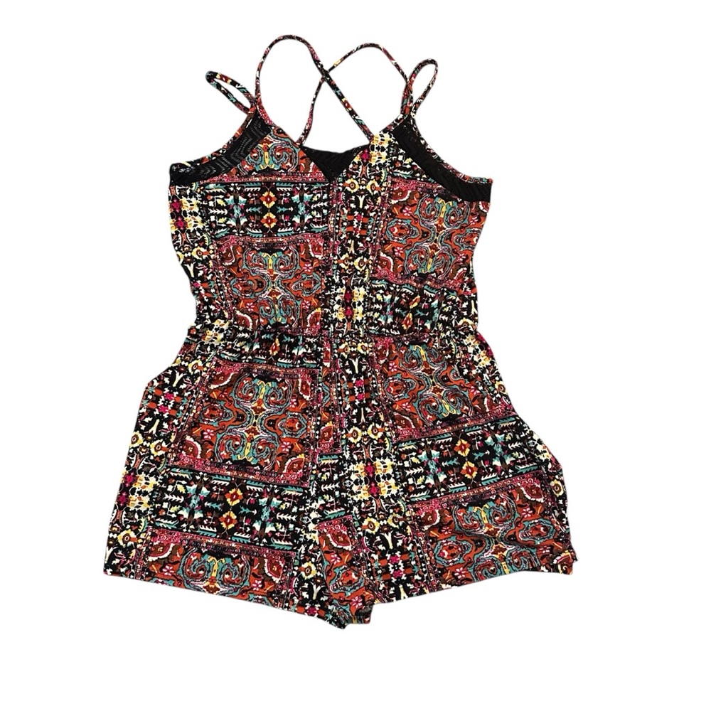Xhilaration Tribal Print Patterned Stretchy Romper in Women’s Large